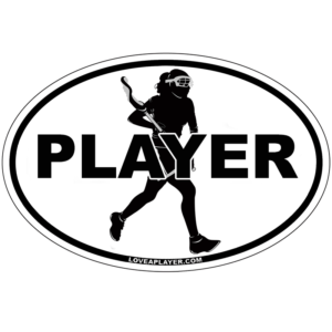 Lacrosse Player Bumper Sticker