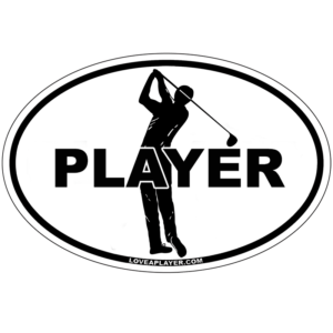 Male Golfer Bumper Sticker