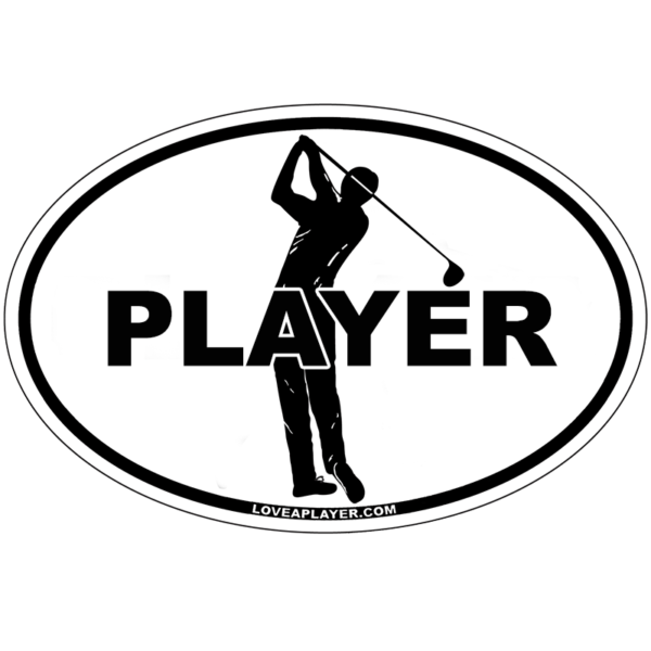 Male Golfer Bumper Sticker